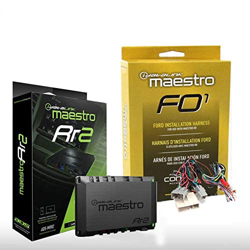 Maestro RR ADS-MRR2 Universal Radio Replacement & Steering Wheel Interface + iDatalink HRN-RR-FO1 Integration Adapter fits fits 06-up Ford, Lincoln,