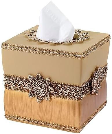Miniatura 2 de Avanti Linens - Funda para caja de pañuelos, artículos esenciales para el baño de invitados, elegante decoración de baño (colección de medallones