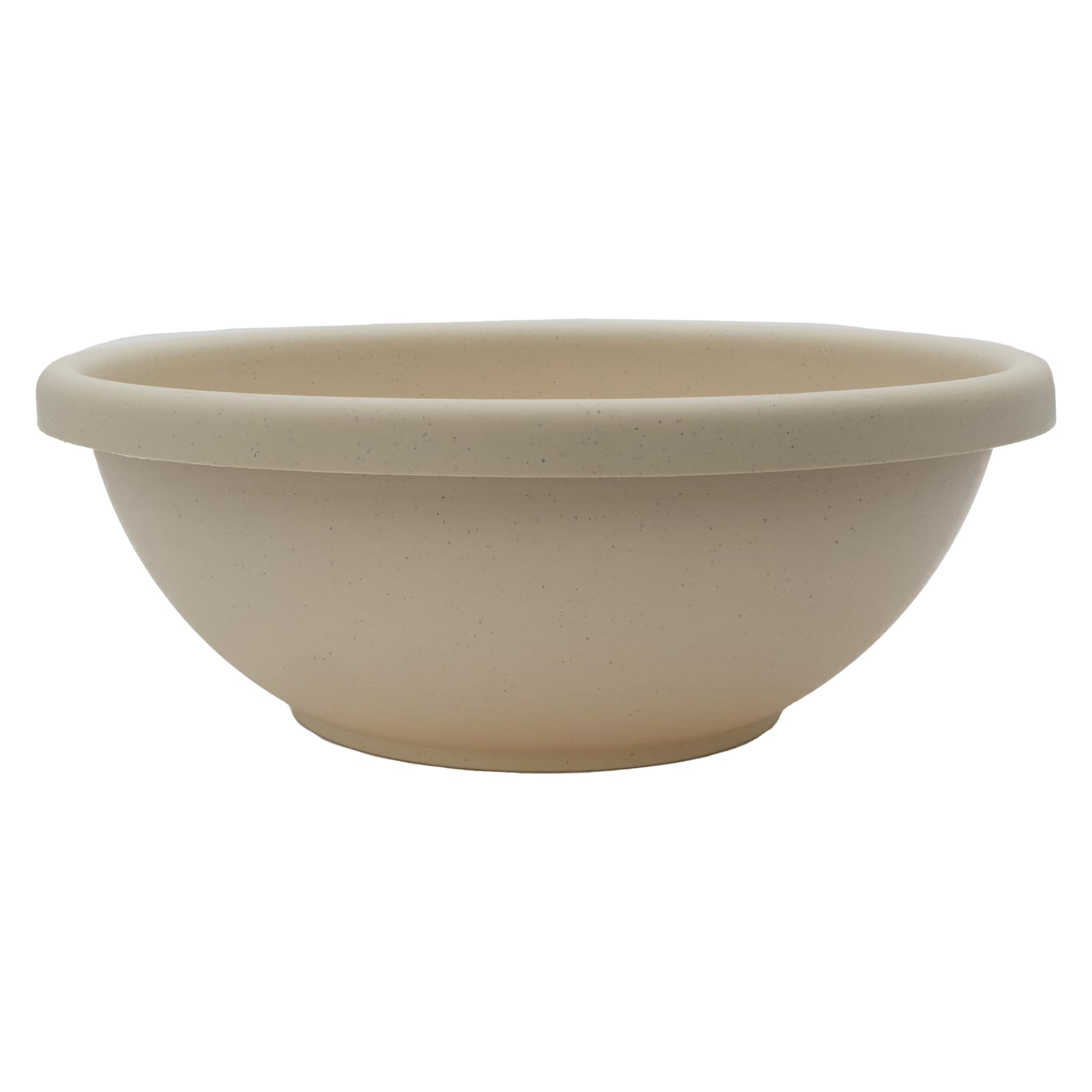 The HC Companies Shallow Planter with Drainage - Contemporary Garden Bowl Planter for Flowers, Herbs & More - Round Succulent Planter Pot for Indoors and Outdoors (20" Cottage Stone, Pack of 1)