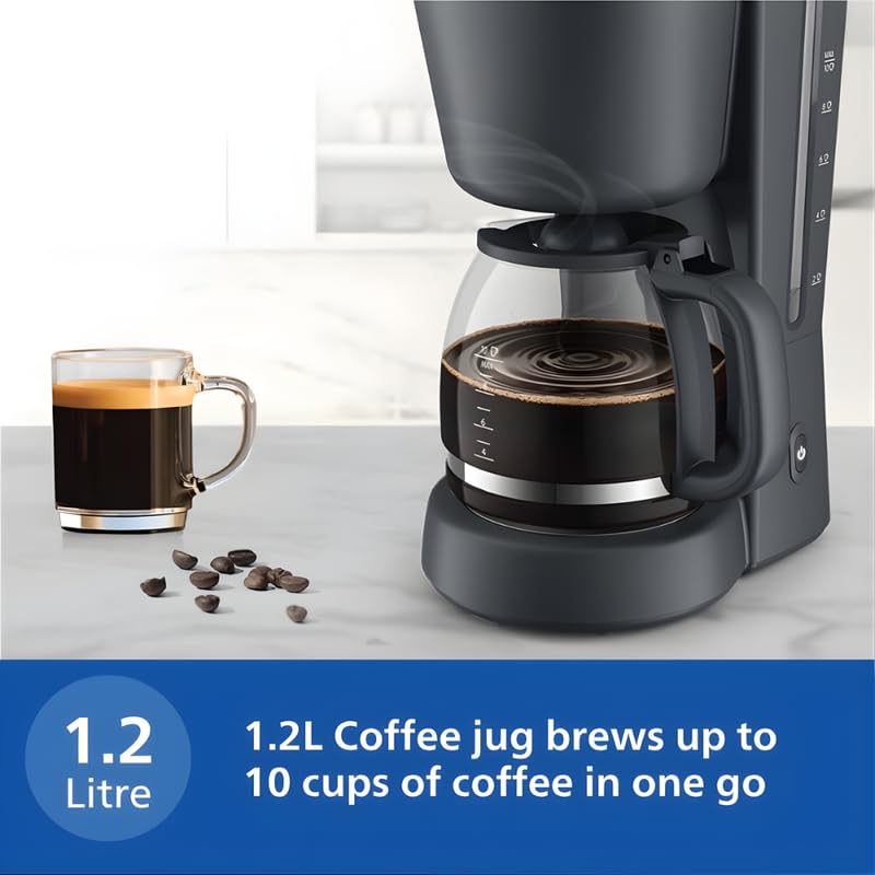Image of Drumstone 𝟏𝟓 𝐘𝐞𝐚𝐫𝐬 𝐖𝐚𝐫𝐫𝐚𝐧𝐭𝐲 Drip Coffee Maker, Smart Drip Stop Feature, Compact Countertop Design, Simple Controls and Efficient Performance for Smooth Flavorful Coffee Every Time.