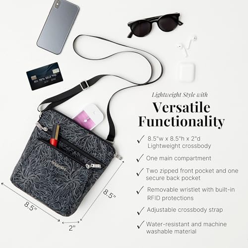 Image of Baggallini Pocket Crossbody Bags for Women 8x8 Small Lightweight Durable Water-resistant Travel Purse W /Rfid