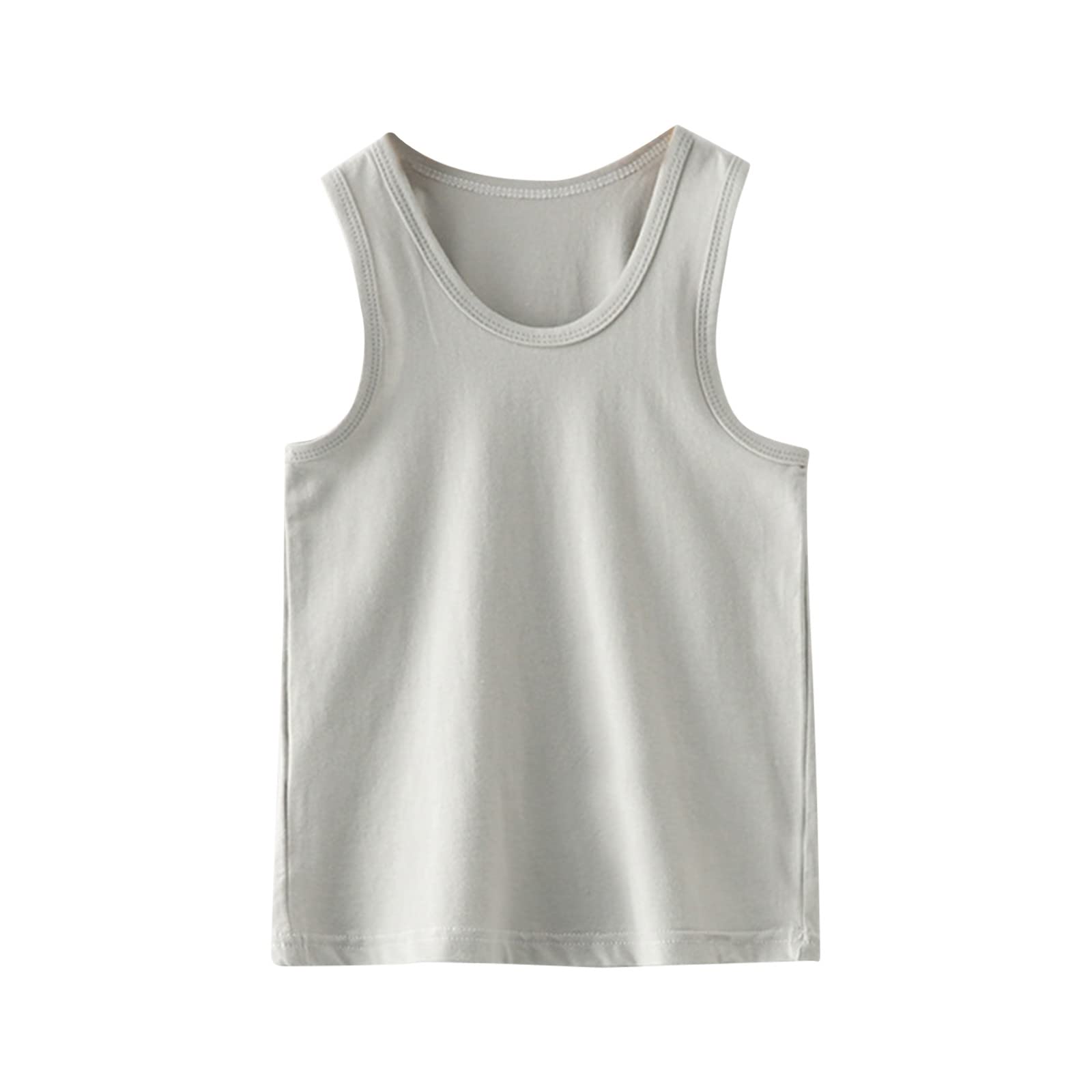 Babies, Toddlers, and Girls' Tank Top Racerback Crop Top Solid Sleeveless Sports Dance Top Dancewear Ballet Gymnastics Grey