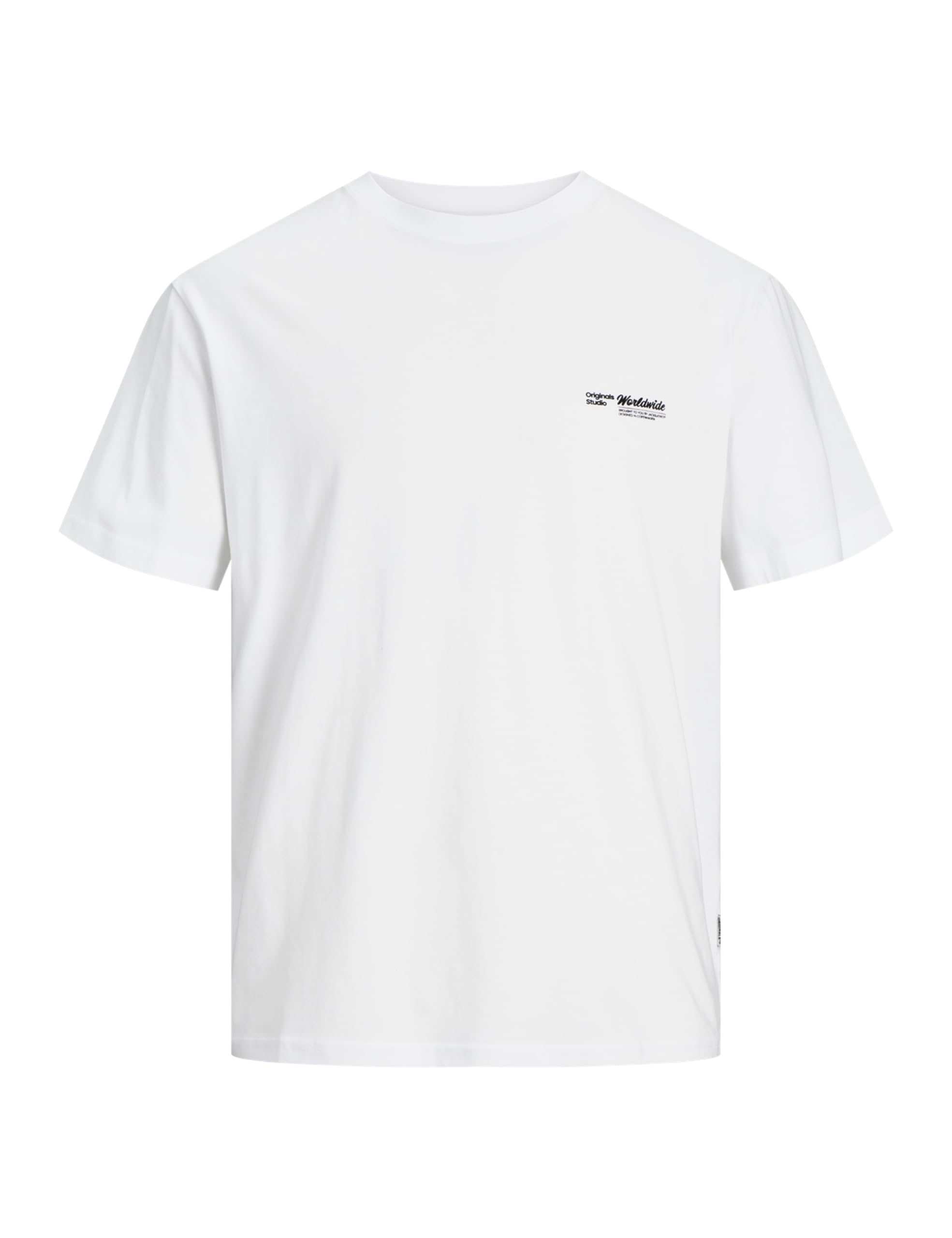 JACK & JONES JORSEQUOIA Graphic Back SS Crew Neck, Bright White, S