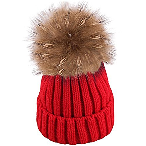 Womens Girls Warm Winter Cable Knit Hat Real...