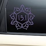 Nashville Decals 13.1 Half Marathon Floral Flower Vinyl Decal Laptop Car Truck Bumper Window Sticker - Purple