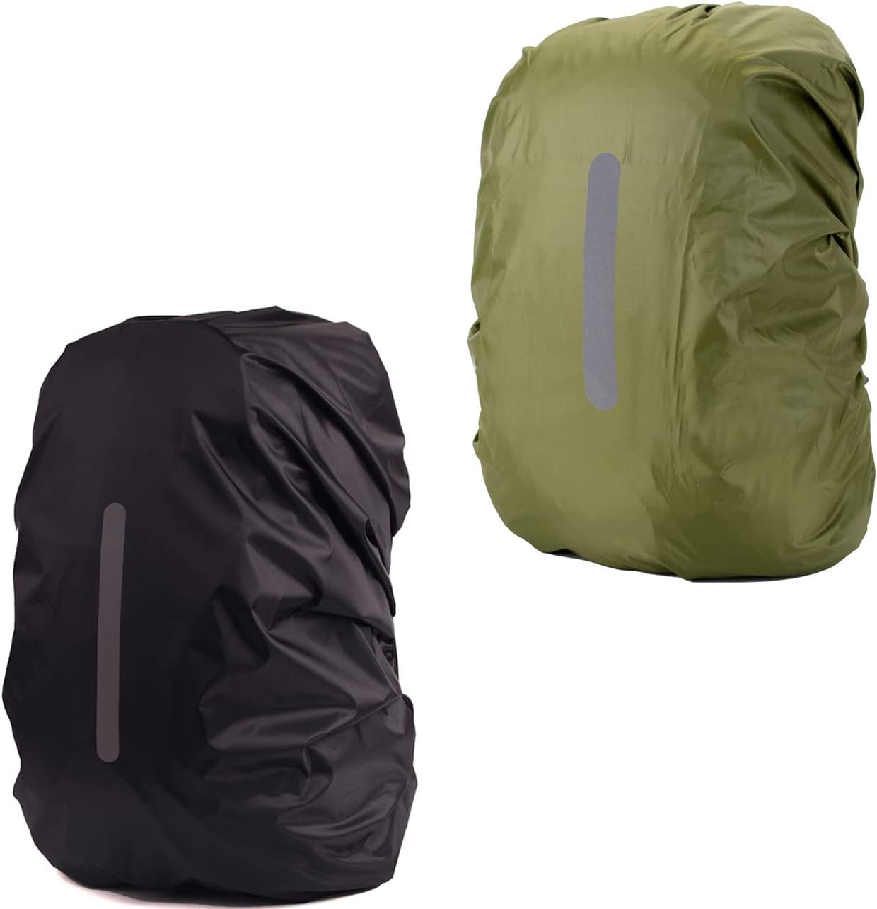 2 Pack Waterproof Rain Cover for Backpack, Backpack Rain Cover with Reflective Strip，Rucksack Rain Cover for Bicycling/Hiking