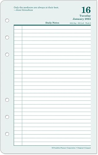 Miniatura 4 de FranklinCovey - Agenda original de dos páginas por día con anillo (clásica, enero de 2024 a diciembre de 2024)