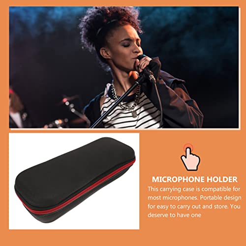 Milisten Bag Case Container Carrying Mic Single Travel Microphones Compatible For Fits Handheld Bag Portable Transport Holder Wireless Pouch Dual Microphone Shockproof Hard #TOP7