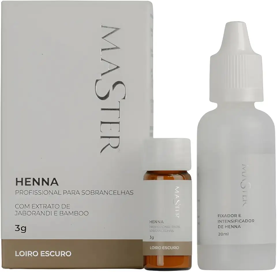 Henna Profissional para Sobrancelhas Loiro Escuro 3g com Fixação Uniforme e Resultado Natural