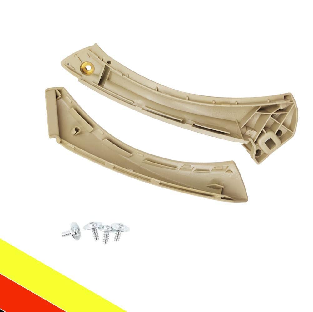 POETRYXIAO Ensemble de remplacement intérieur de poignée de porte avec poignée intérieure et couvercle de poignée compatible avec Série 3 E90 E91 E92 E93 316 318 320 325 328 330 335