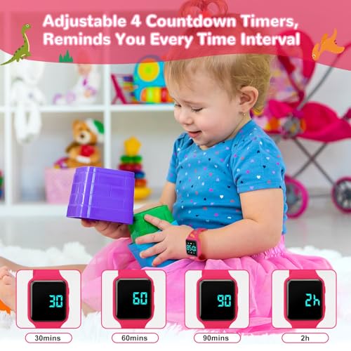 Image of Potty Training Watch for Toddlers with Countdown, Magnetic Charging, Flashing Lights, Fun Music or Vibration Alerts - Waterproof Interactive Toilet Training Reminder for Boys & Girls Ages 2-9