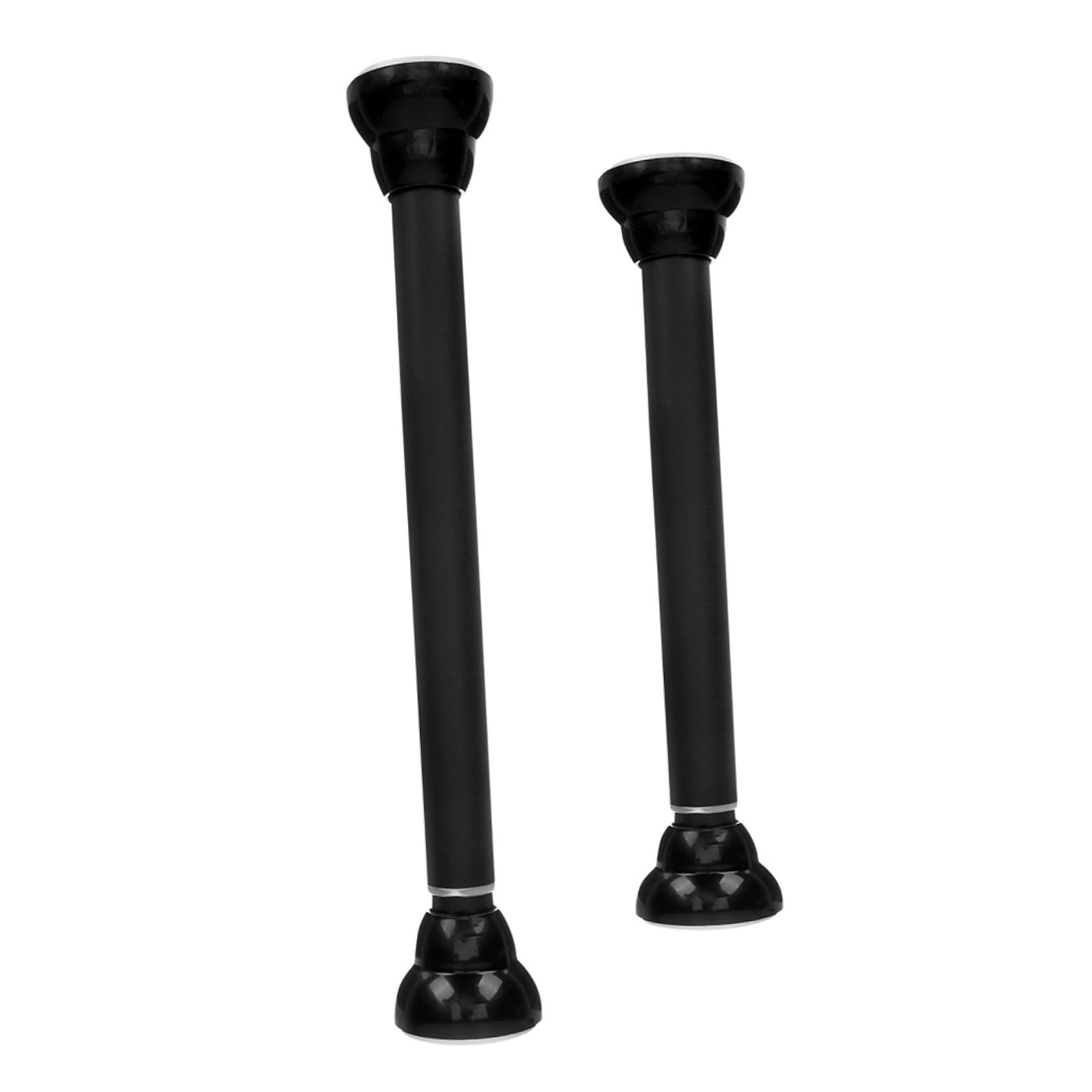 GALPADA 2 piezas Barra de Tensión Extensible para Ropa y Cortinas sin Taladro Ajustable para Baño Armario Dormitorio y Balcón Negro