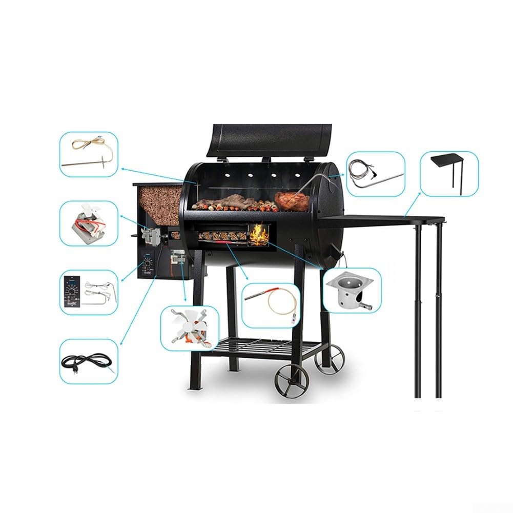 Grill Ersatzteile Set mit Schneckenmotor & Induktionsventilator für Pellet Grills – Kompatibel für Hot Rod Ignitor Kit Feuertopf