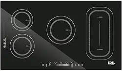 Cooktop de Indução Cinco Bocas EOS 90cm Freezone Preto 9500W ECI05EPF1 220V