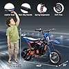 24V Kids Electric Dirt Bike 250W Motor Off-Road Motorcycle, 13.6MPH Fast Speed Powerful Motorcycle for Kids, Electric Mini Bike with Twist Grip Throttle, Leather Seat, Metal Suspension, Rubber Tires #3