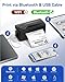 TATTMUSE Thermal Label Printer 4x6, Bluetooth Shipping Label Printer, A646 Postage Label Printer Compatible with Royal Mail, Evri, eBay, DPD, UPS, Address Labels
