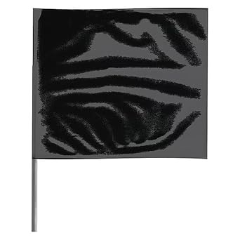 Marking Flag, Black, Blank, Vinyl, PK100