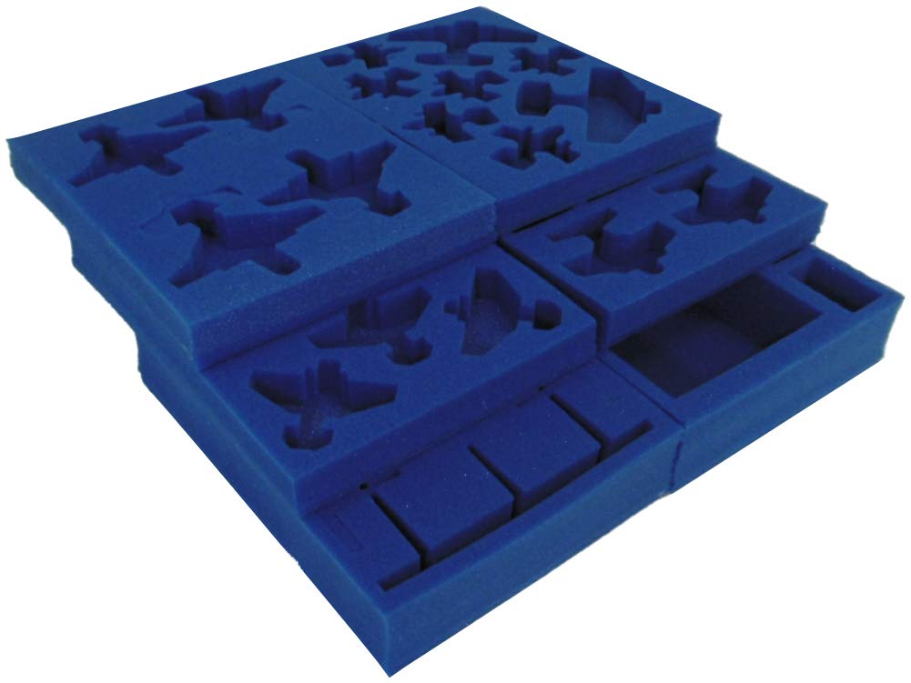 KR Multicase - Caja de aluminio estándar con tapa doble con bandeja para 24 soportes, 6 pernos T, 4 merodeadores, 6 jets, 2 H. Bommerz, 4 F.Bommerz en 6 bandejas de tamaño medio