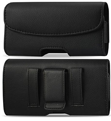 Replacement Black Leather Pouch Phones Case Belt Clip Holster for Samsung Galaxy S8 Plus 2017 6.2''