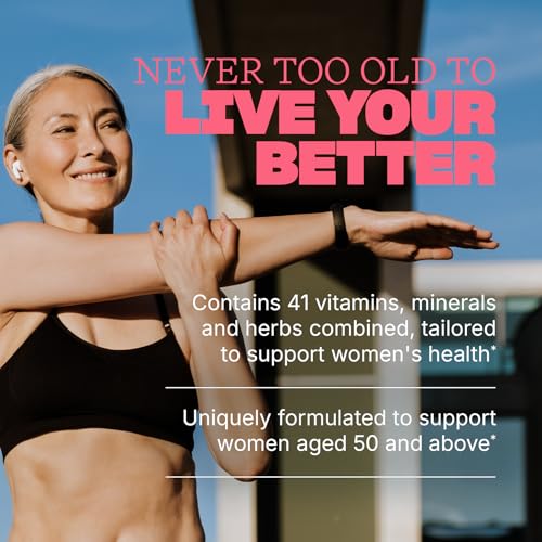 Image of Swisse Daily Multivitamin for Women 50 and Over | 41 Vitamins, Antioxidants and Minerals + Adaptogens | Energy, Stress & Immune Support | Womens 50+ Multivitamins Supplement | 60 Tablets