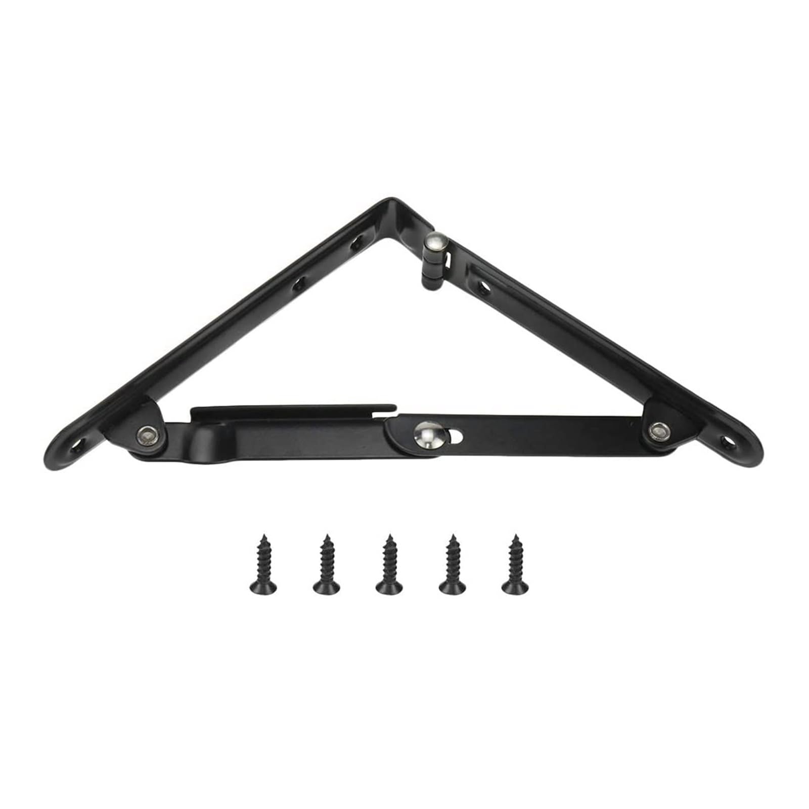 Shelf Bracket 1pc 6/8in Black Iron Folding Triangular Bracket Wall Shelf(6 inch)