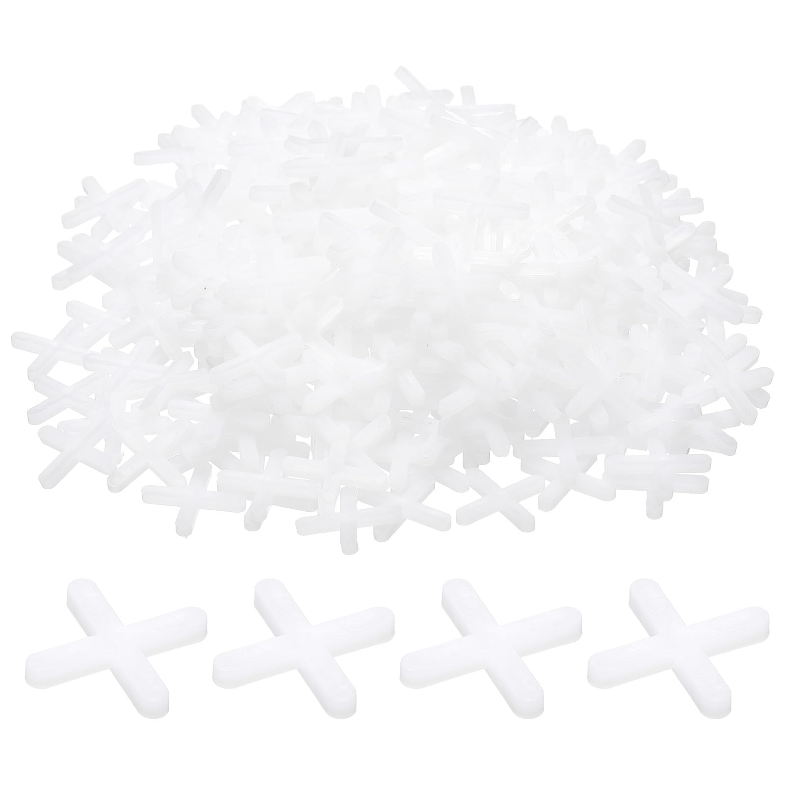 sourcing map 100pcs Tile Spacers 3mm Hard Plastic Cross Tiles Leveler Spacer Installation Ceramic Spacing Clips for Wall Floor