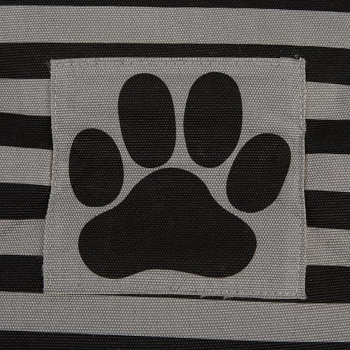 Bone Dry Pet Storage Collection Striped Paw Patch Bin, Black, Small Rectangle - Image 6