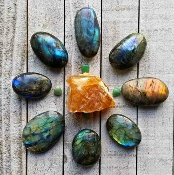 Miniatura 7 de Zenkeeper Piedra de palma grande natural para preocupaciones pulida piedra de bolsillo para curación de cristales, alivio de ansiedad y estrés