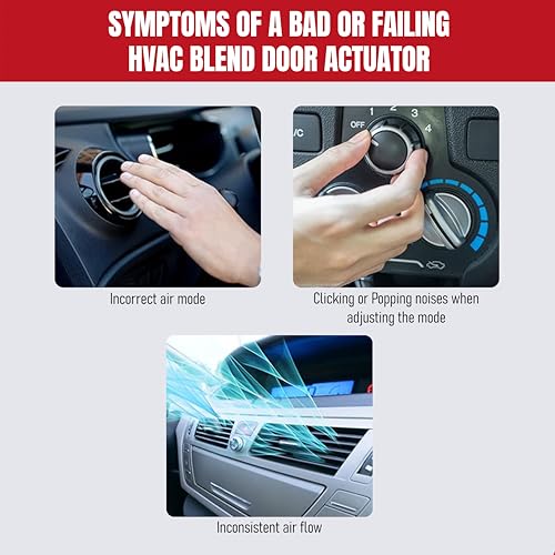 Image of HVAC Air Blend Door Actuator - Rear Temperature, Defrost - Replaces 52402611, 15-72972, 89018375, 604111 - Compatible with Chevy, GMC, Cadillac & More - Tahoe, Suburban, Yukon, Escalade, Trailblazer