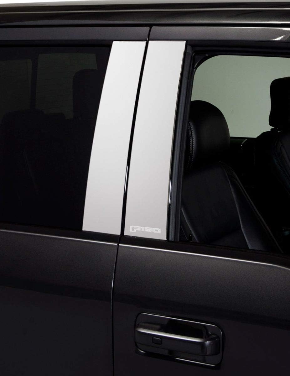 Putco Ford Logo Stainless Steel Pillar Posts Trim Kit - Fits Ford F150 2015-2024 SuperCab/SuperCrew