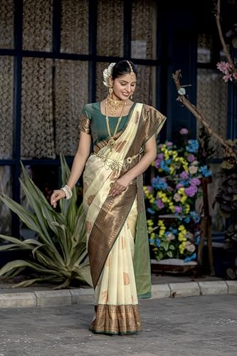 Saree Banarasi de Seda Cómodo Evite Arrugas Vestido Indio Ajustable Jaanvi 3