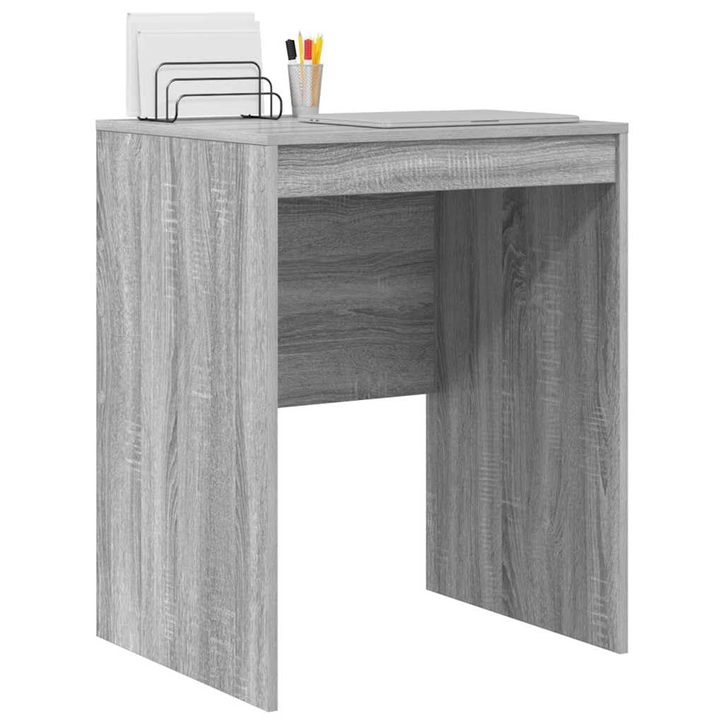 vidaXL Desk Grey Sonoma 60 x 50 x 76 cm, Compact Desk, Modern Style, Ergonomic Workspace, Functional Writing Table, Durable Indoor Furniture for Small Rooms