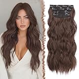 Contenido del Pack: 4 piezas de extensiones de cabello de clip de 50cm en total. Cada paquete incluye: 1 pieza de 17.75cm de ancho con 4 clips,1 pieza de 15cm de ancho con 3 clips, 2 piezas de 12.7cm de ancho con 2 clips cada una. Puedes usar las piezas que quieras para el efecto deseado.