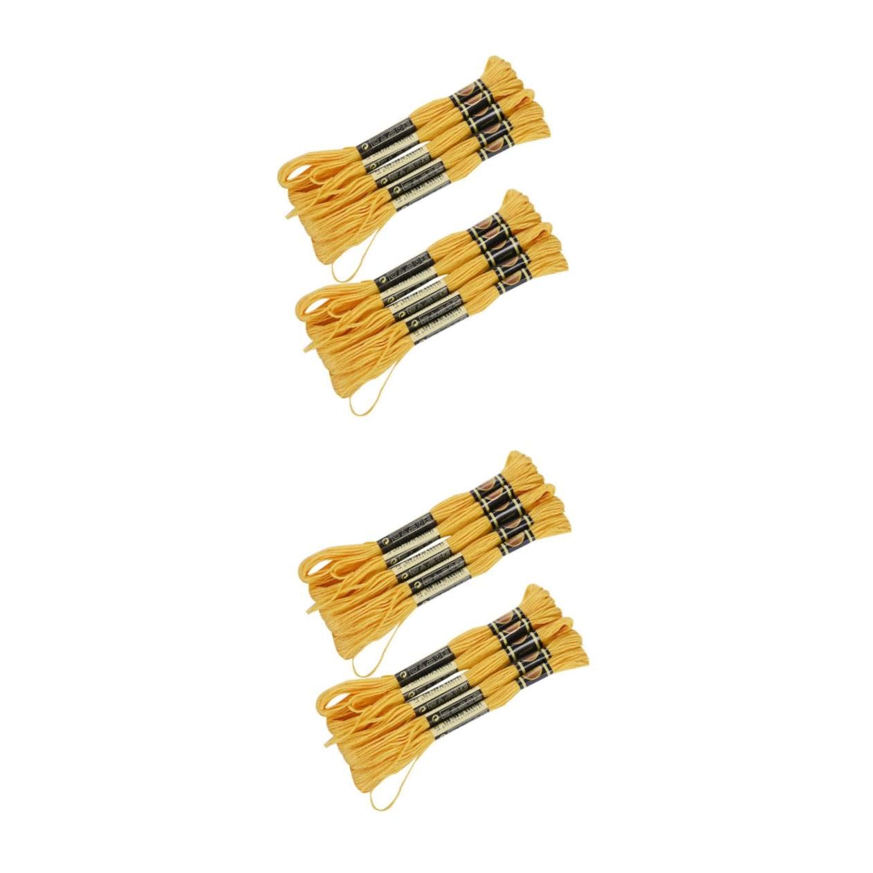 Kits de fils à coudre jaune VILLCASE point de croix et broderie fait main