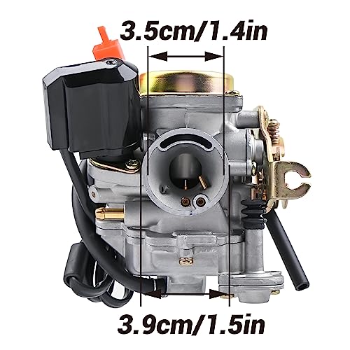 NIMTEK 50cc Carburetor for 49cc 50cc GY6 4 Stroke Scooter Taotao Go Kart Moped PD18J Engines 139QMB Carburetor with Air Filter Intake Manifold