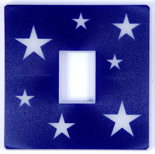 Blue Stars Glow in the Dark Light Switch Cover
