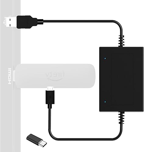 Cable de alimentación USB compatible con Fire TV Stick 4K Max, Chromecast, alimenta el reproductor de video en streaming y otras tarjetas de TV
