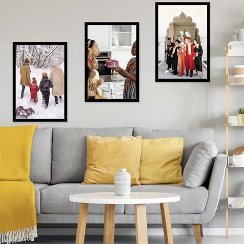 Image of JCJMY 22.375x34 Picture Frame Black for Poster Puzzle Photo Picture, Horizontal and Vertical Formats for Wall Hanging, 22.375 x 34 Wall Gallery Poster Photo Frame for 22.375 by 34 Photos Posters,Black