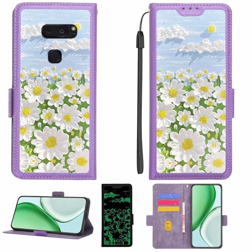 Kinetijy hülle Kompatibel Für Lg V35 ThinQ Hülle Hülle Handyhülle Schutzhülle [Mit 9H Festigkeit HD Schutzfolie][RFID-Blockierung][Dunkler Leuchteffekt] LPT-CJ