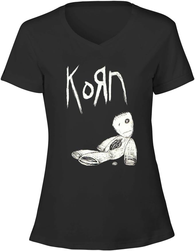 Ninoo New metal Band Korn 2016 Tour Logo Fashion Design V-Neck Tee shirt for Women