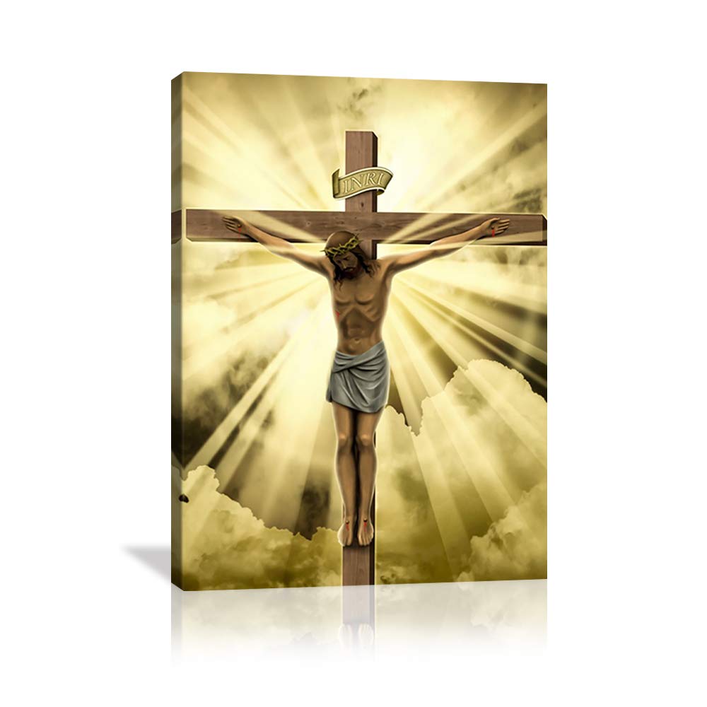 Amazon.co.jp: KALAWA 雲を持った十字架の上のイエスキリスト