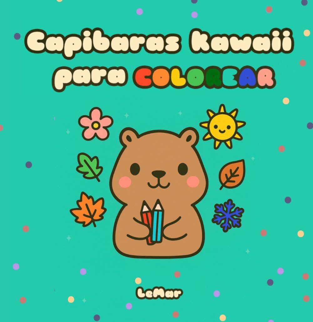 Capibaras Kawaii para Colorear