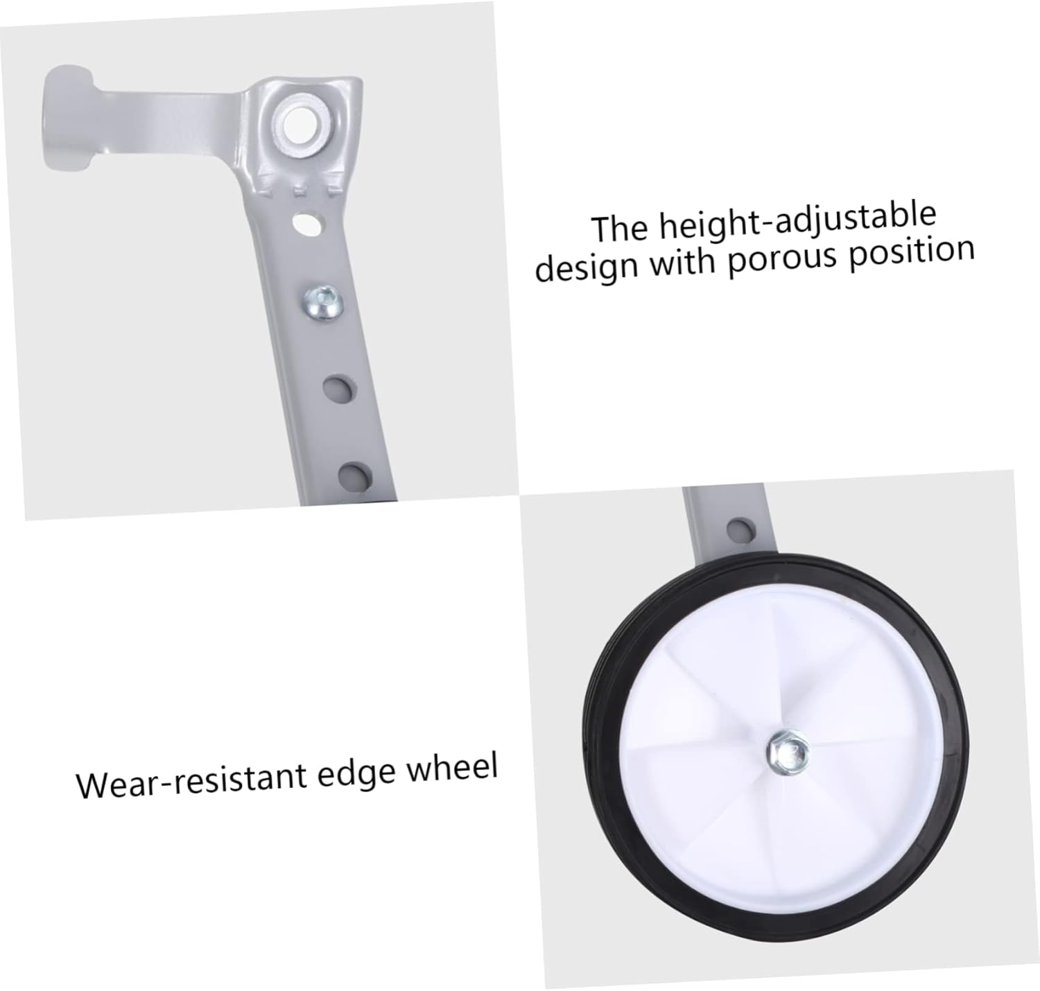 Mikikit Adjustable Heavy Duty Rear Wheel Training Wheels for Boy Girl Bikes Durable Stabilizer with Anti-slip Design for Improved Balance and Stability Fits Bicycles