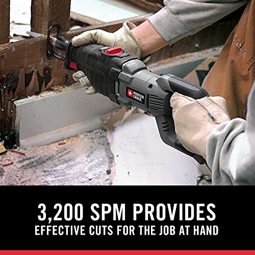 Porter-Cable Reciprocating Saw, 8.5-Amp, Variable Speed Trigger With Orbital Action, Corded (Pc85Trsok) #TOP2