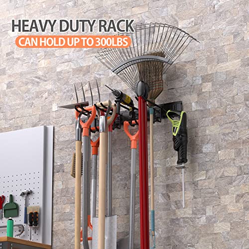 Gatsowm Garage Tool Storage Rack, Garage Organizer Wall Mounted Storage System With 6 Hooks thumb #5
