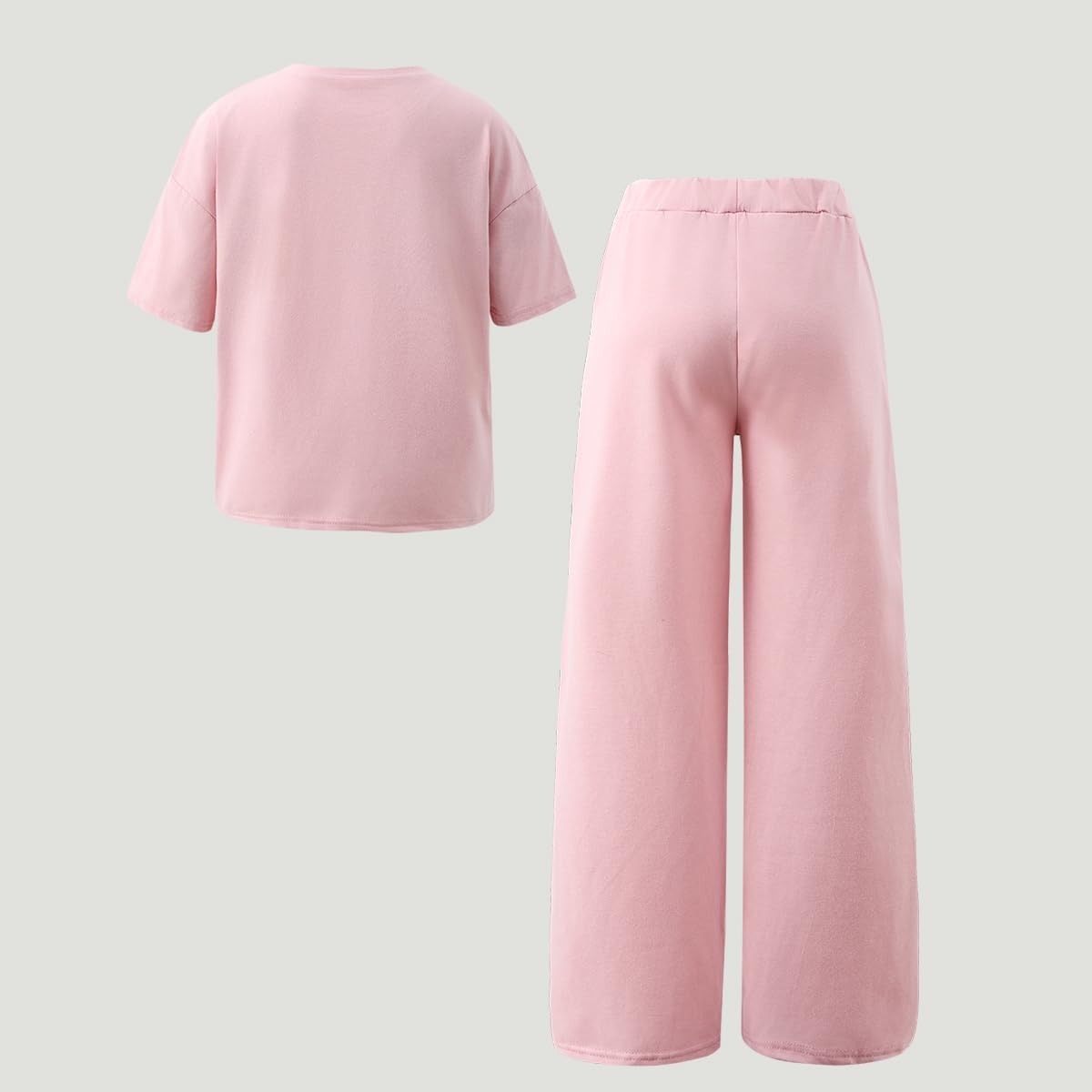 Girls 2 Piece Casual Outfits - Oversized Sweatshirt & Wide-Leg Pants Set for Teens 9-16 Years Fashion Clothing - Image 8