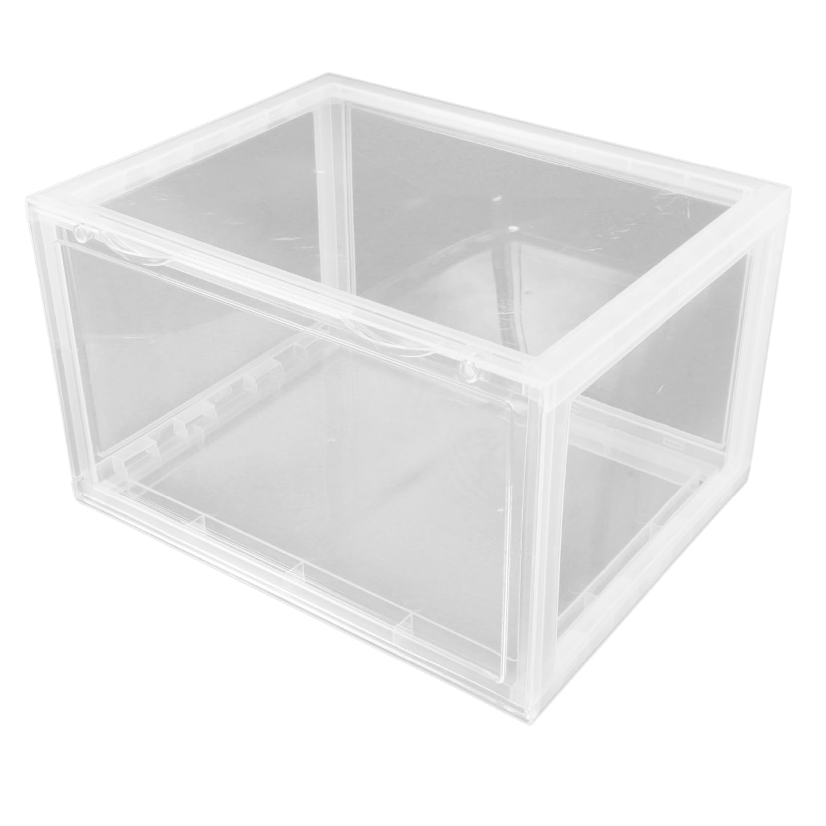 Boîtes de rangement pour chaussures empilables avec porte magnétique
