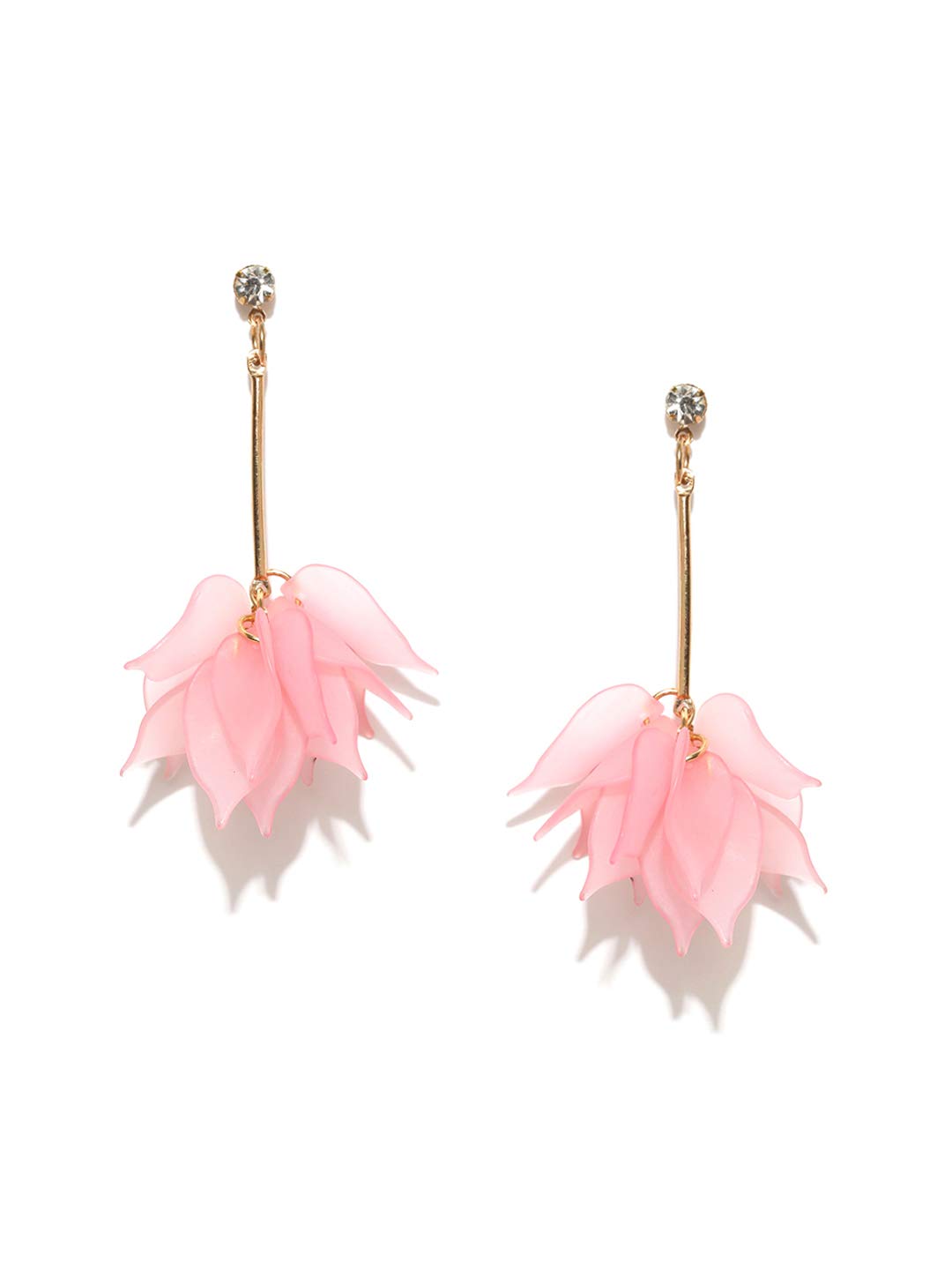 OOMPH Jewellery Pink Floral In Gold Tone Drop Fashion Earrings For Women & Girls (ES2S44R2) - Pink, Gold (B07JVH76G7) Amazon Price History, Amazon Price Tracker