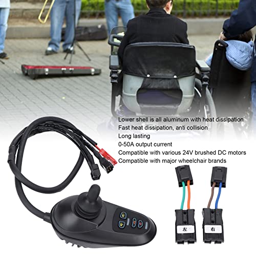 Brrnoo Wheelchair Joystick Controller Fits For Universal Electric Wheel Chair Wheelchair Controller Ipx5 Waterproof 360° Rotation Electric Controller 24V Dc Electric Wheelchair Accessories #TOP2
