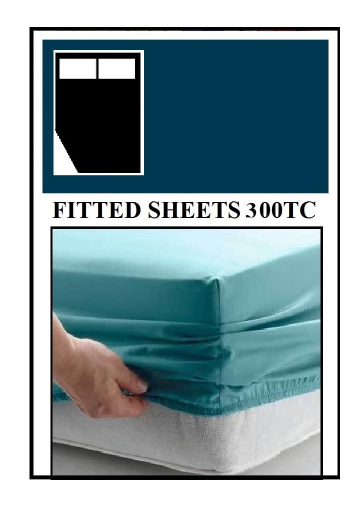 CARAVAN or MOTOR HOME ""CORNER CUT OFF"" FITTED SHEET - 300 Thread Count Percale Material - Hand Made to Order - 8"" (20cm) (Navy, Left Hand Cut Off)